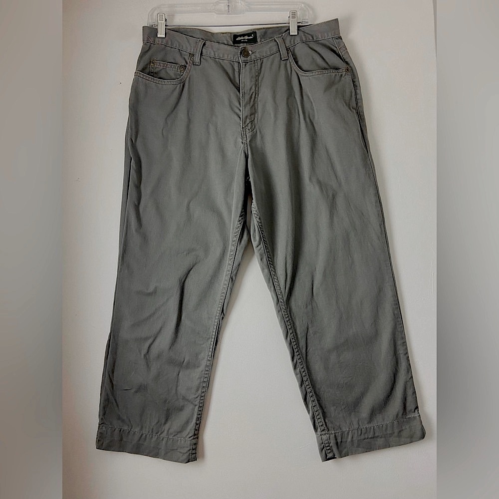 Eddie Bauer Sage Green Capri Jeans Sz32x23 (sku215)